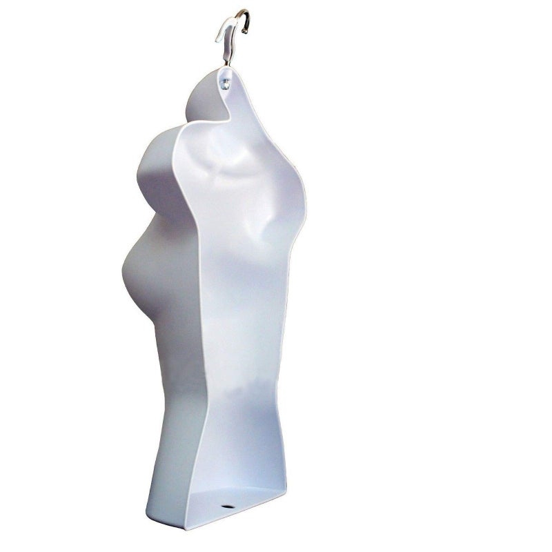 DisplayTown Female Mannequin Torso Hollow Back Body Stackable Dress Form with Hanging Hooks for Tshirt Display, Countertop, Craft Shows, Photos and Design, S-M Clothing Size (White, Set of 6) - Image 4